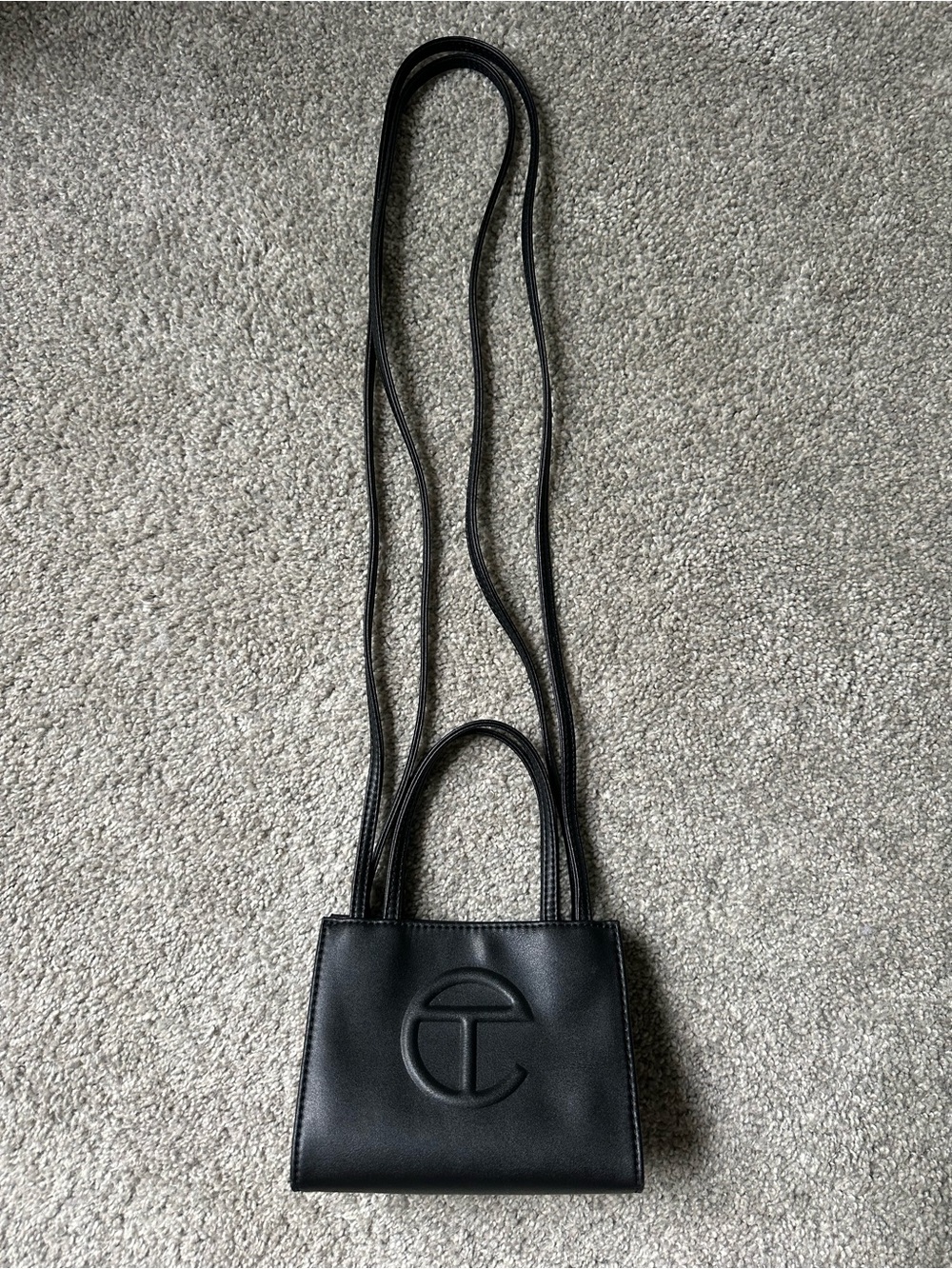 Telfar Small Shopping Bag in Black Leather - Picture 3 of 7